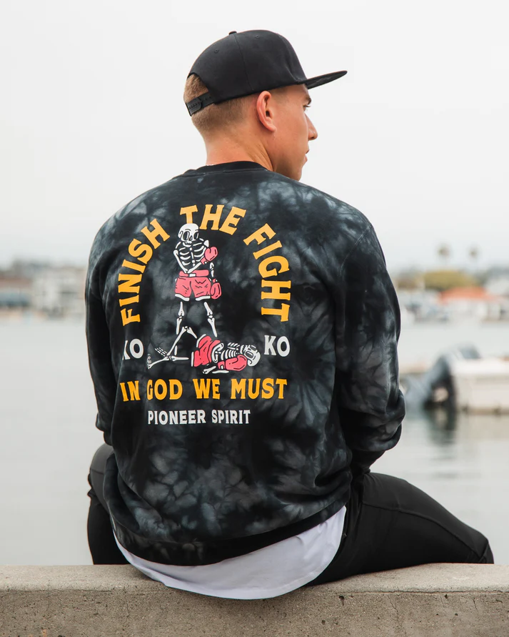 Finish The Fight Tie Dye Sweatshirt - Image 2