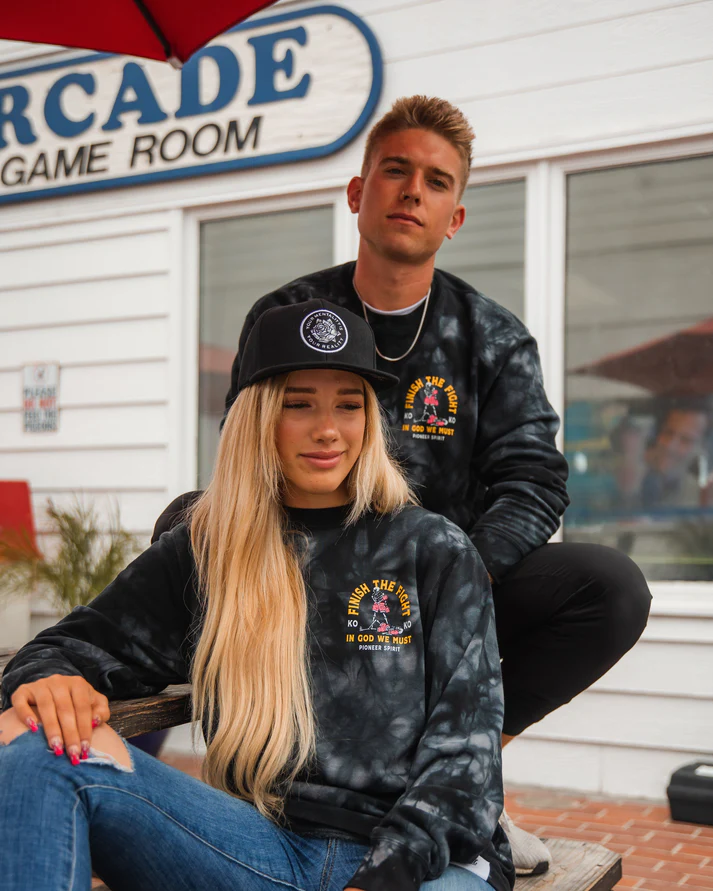 Finish The Fight Tie Dye Sweatshirt - Image 5